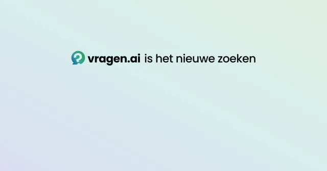 Titelkaart van de video: het logo van vragen.ai met de regel 'is het nieuwe zoeken'